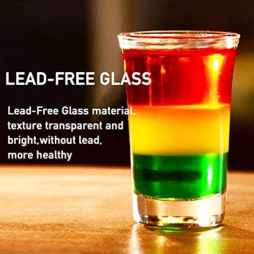 40 Pack Heavy Base Shot Glasses - 1.5 Ounce Clear Glass Set for Whiskey Tequila Vodka