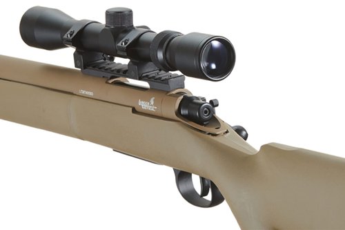 Lancer Tactical Upgraded M24 Bolt Action Spring-Powered Sniper Airsoft Rifle with Scope (Threaded, CNC Aluminum Spring, Up to 500 FPS)