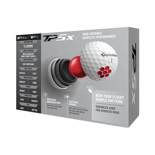 TaylorMade Golf 2021 TP5X Golf Balls White