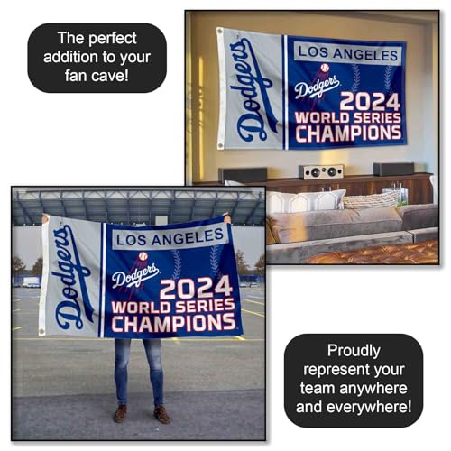 WinCraft Los Angeles Dodgers World Champions 2024 3x5 Foot Grommet Banner Flag