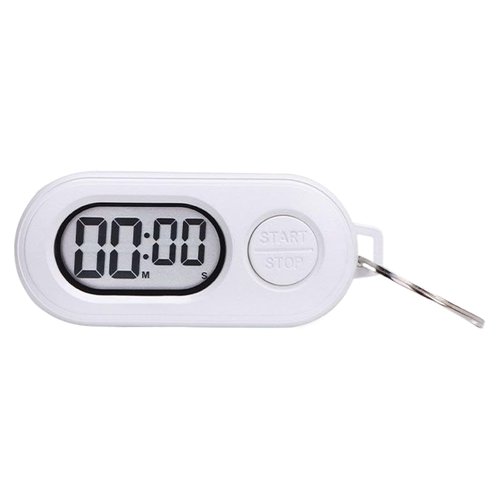 Stop Timer Portable Sports Stop Watch Key Chain Digital Countdown Clock LCD Screen Digital Clock Accessories for Cooking, Training, Shower, Studying