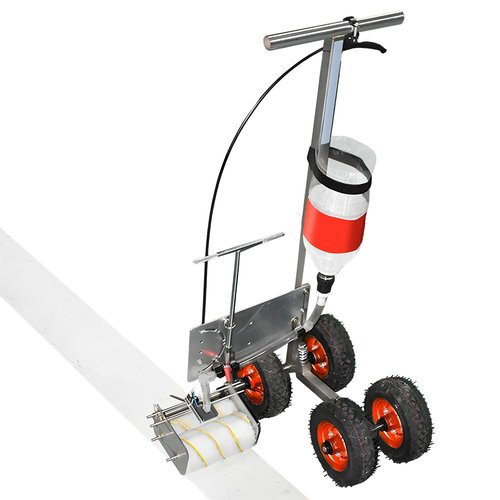 BAUSATZ Line Marker Machine, Field Concrete Paint Line Marking Machine, Lane Marking Applicator with Circle Tool,Oversized Off-Road Wheels for Outdoor Terrain
