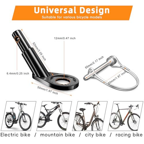 Bicycle Trailer Hitch Coupler 12mm for Most Bikes & Pet Trailers - Black