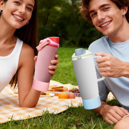 Blue Silicone Bottle Boots 2PCS for Owala FreeSip Sway 30oz & 40oz Bottles & Tumblers