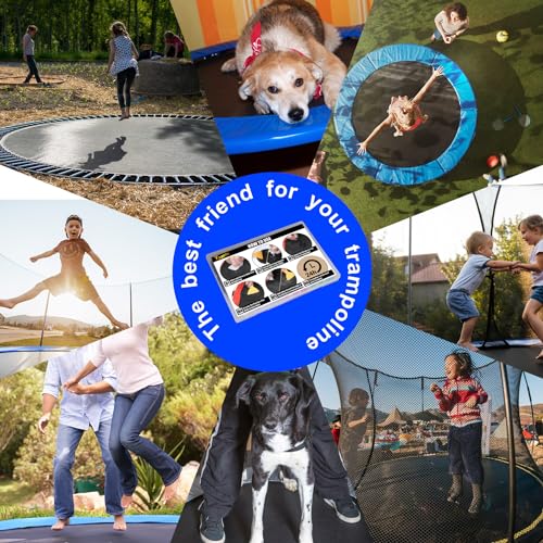 Trampoline Repair Kit 4.1x4.1 Inch Square Patches for Mat Tears and Holes