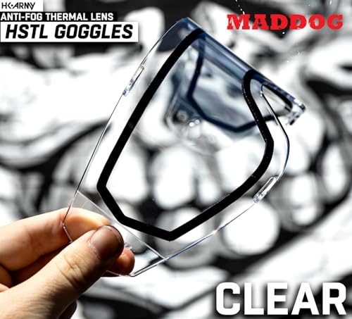 Full-Face Paintball and Airsoft Mask Goggle System - Clear Thermal Dual-Pane Anti-Fog Lens (Indoor Outdoor)