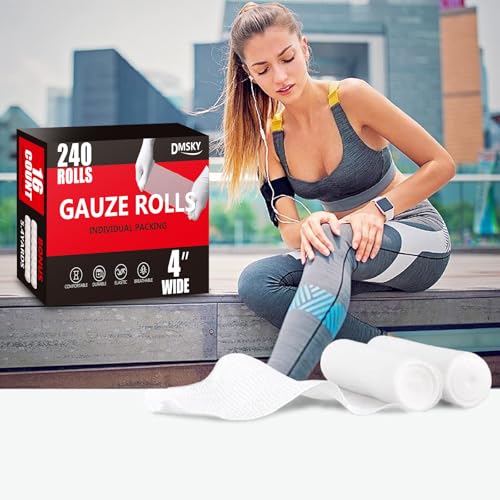 DMSKY 240 Pack Gauze Rolls, 4 in x 4.1 Yards