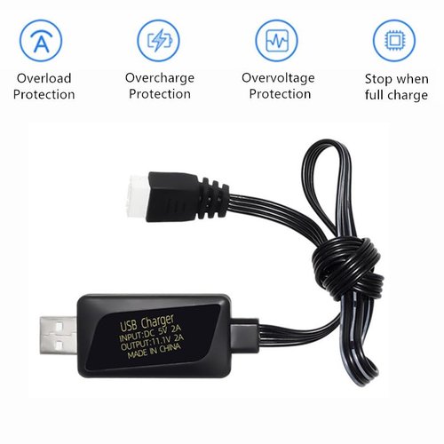 Cecicebb Airsoft Battery 11.1v 3300mAh Nunchuck Battery with Mini Tamiya Plug for aeG AK47 M4 MP5 Airsoft Model Guns Rifles 1 Pack 3S Rechargeable Stick Shape Butterfly with USB Charger