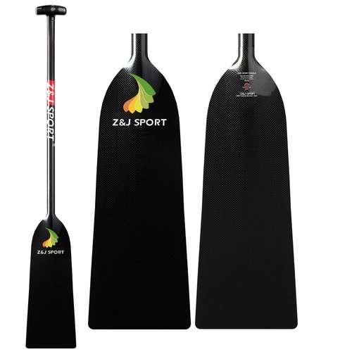 Z&J SPORT Dragon Boat Paddle Carbon Fiber, IDBF Approved Paddle with T Handle for Dragon Boat Paddler, Full Carbon Dragon Boat Paddles for Dragon Boat Team（46”）