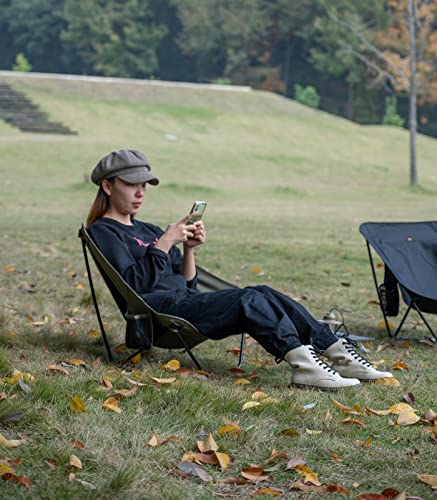 iClimb Ultralight Low Folding Chair Black - Compact Travel Seat