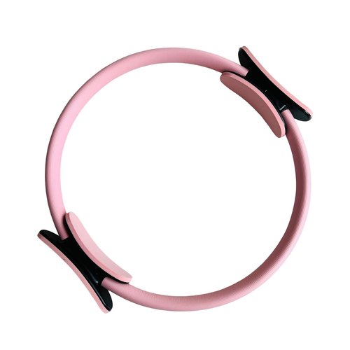 Pilates Ring Fitness Circle Lightweight Durable Foam Padded Handles Flexible Resistance Exercise Equipment for Toning Arms Thighs Legs Yoga Rings Magic Circle Pilates Accessories (Pink)