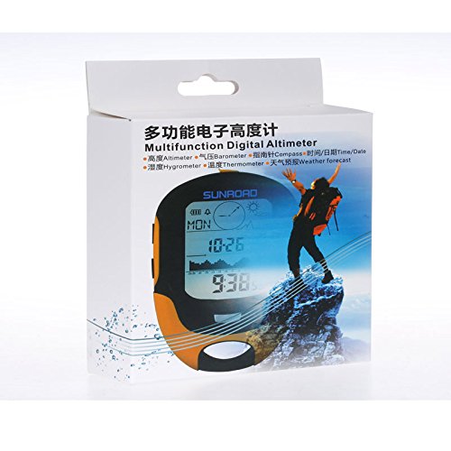 Barometer Altimeter Compass LCD Digital Thermometer Watches-Hygrometer Weather Forecast Hand-Hold Hiking Flashlight Altimeter