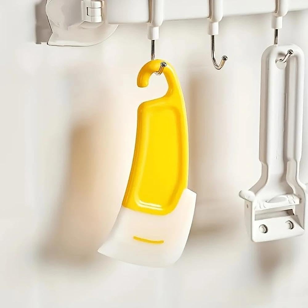 1pc Heat-resistant Silicone Spatula Rubber Kitchen spatula For Baking, Scraping Non-stick cookware, safe and Flexible for Cooking Removes Residue from Pots and Pans Yellow
