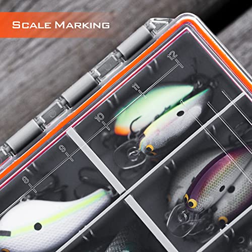 Waterproof Tackle Box with Adjustable Dividers - 3600 & 3700 Sizes, One-Pack with Compartments