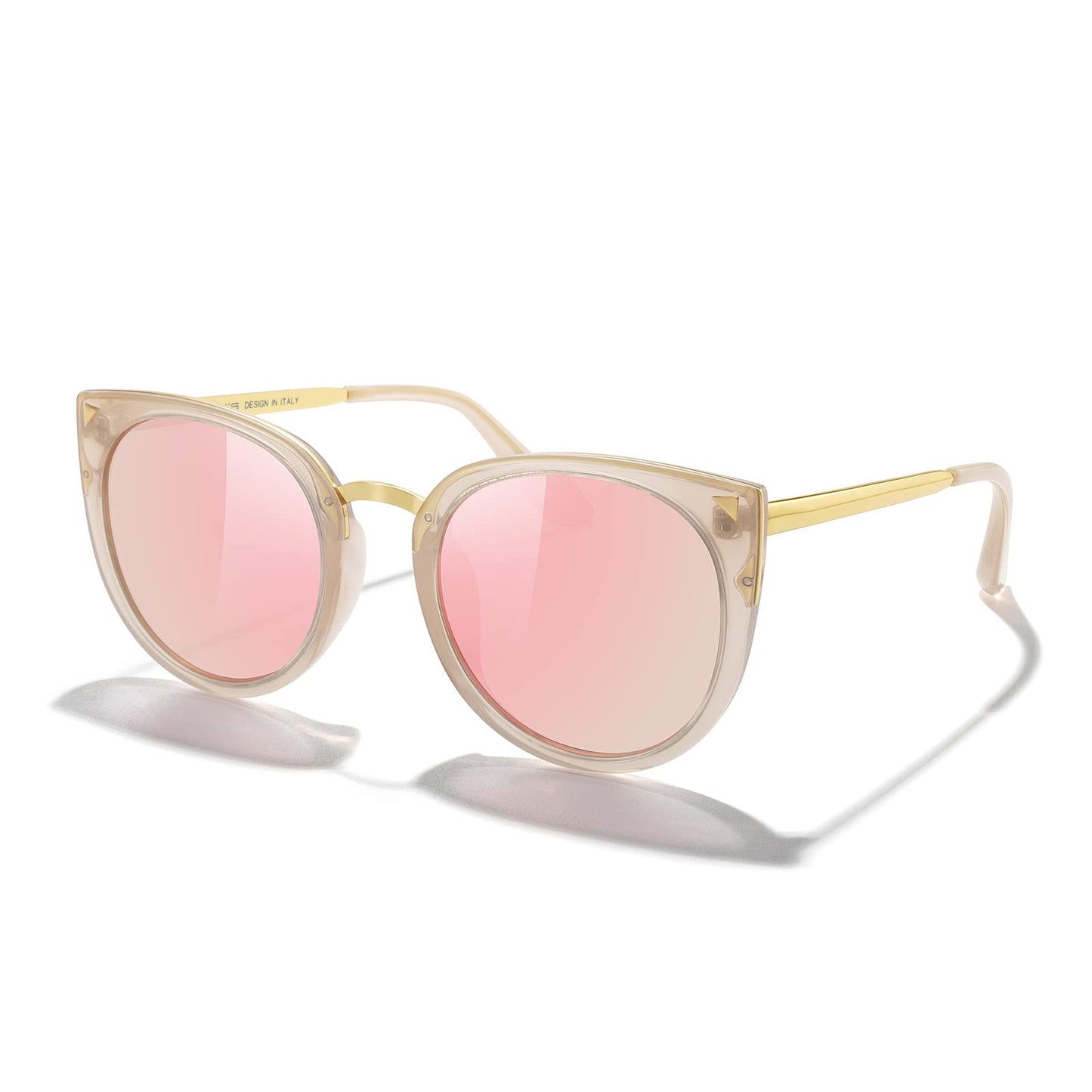 MERRY'S Girls Cat Eye Sunglasses for kids Children Polarized Sunglasses S7000 (Pink Mirror, 49)