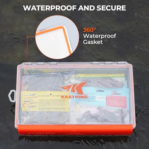 KastKing HyperSeal Waterproof Tackle Box 3700 Deep with No Compartments