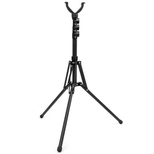 HUNTPAL 16"-62" Hunting Tripod Stand Shooting Stick Gun Rifle Rest With Removable 360 Rotation V Yoke - Versatile Portable Foldable Matt Aluminum Gun Support for Range Practice