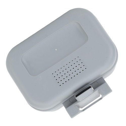 Fishing Live Bait Box, Fishing Bait Station Plastic Heat Perforated Cover Array Design Bait Bucket with Aerator Grey for Fishing Enthusiasts
