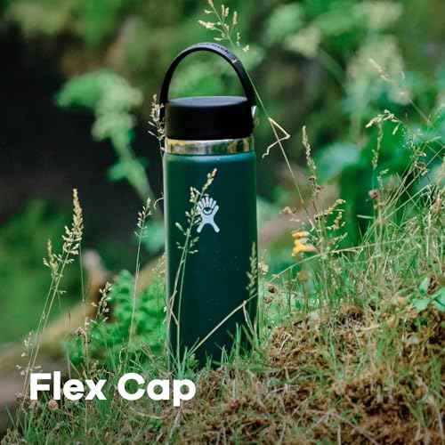Hydro Flask Water Bottle - Insulated Stainless Steel - Wide Mouth Flex Lid, Non Spill, Leakproof and Refillable in 32 Oz Stone Gray