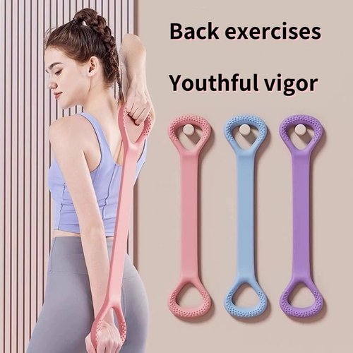 5 PCS Home Fitness Kit, Pink, Includes Jump Rope, Resistance Bands, Pedal Puller, Back Stretcher, Hand Grip