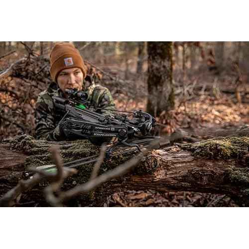 Xpedition Archery Scrapeline 390X Crossbow, 6.7LB 390 Feet Per Second Compound Crossbow Package with 4X32 Scope