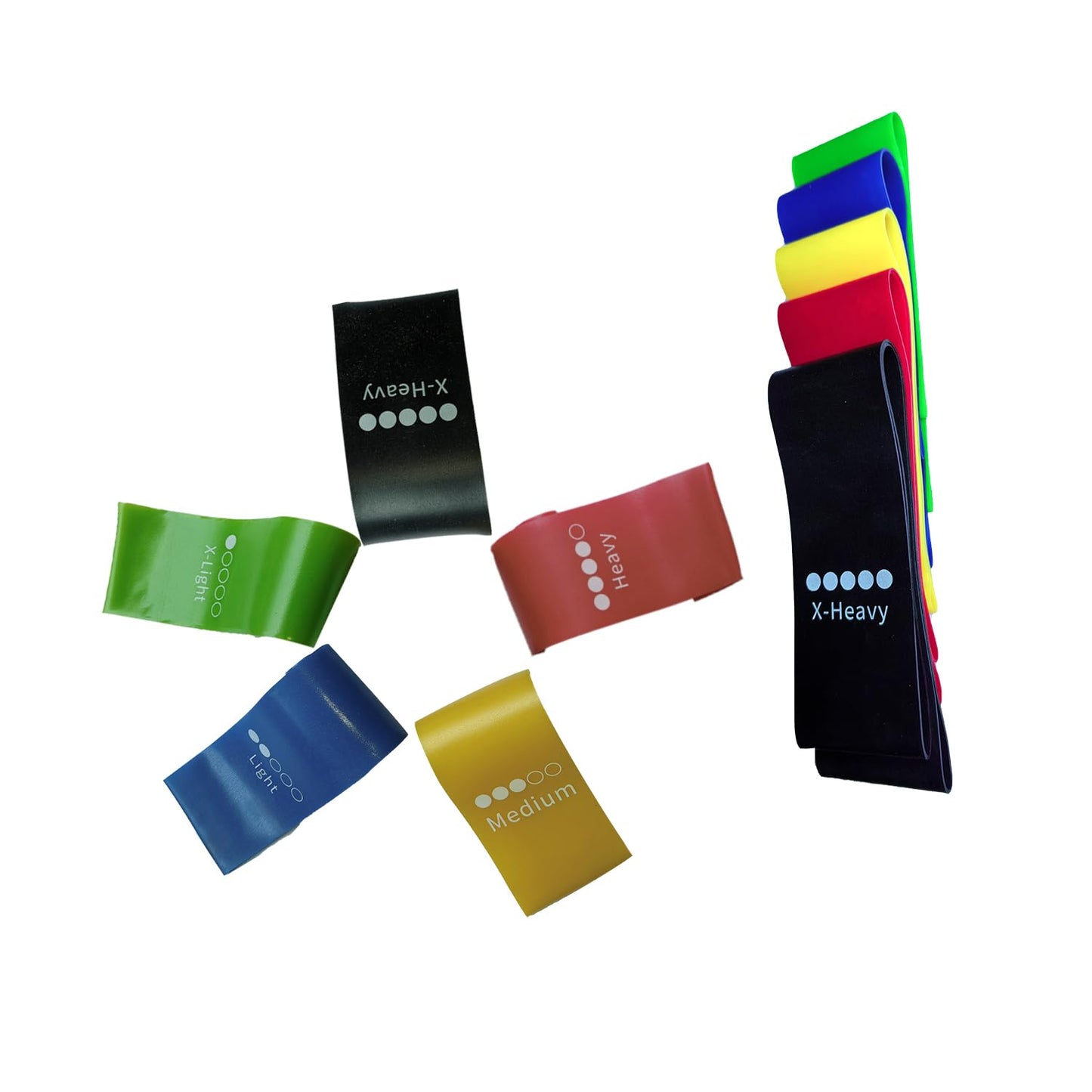 ZanXinY Resistance Loop Exercise Bands with Instruction Guide, Set of 5