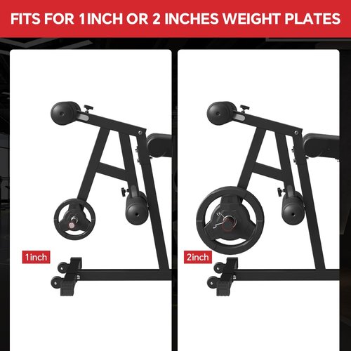 FAGUS H Leg Extension and Leg Curl Machine,Seated Leg Extension and Lying Curl Machine for Home Gym,Leg Press Bench Fit for Both 1'' and 2'' Weight Plates