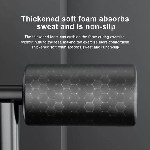 Sit Up Bar Foot Holder, Abs Workout Equipment Three Level ab Machine Thickened Foot Foam Stainless Steel, Adjustable Height Sit Up Exercise Equipment for Home Office Gym