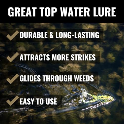 Cane Frog Bait for Bass and Trout Fishing - Weedless Soft Hollow Body Lure