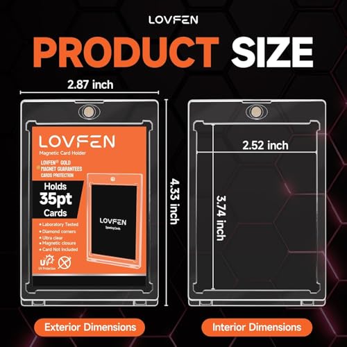 50 Pack Magnetic Card Holders for Trading Cards - Hard Plastic Protectors, UV & Water Resistant with Magnetic Closure