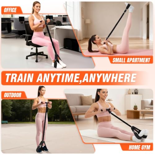 Black 55lbs Resistance Bands with Handles for Full Body Workout
