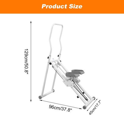 Vertical Climber,Portable Step Machine with Handlebar - Step Fitness Machines with Adjustable Pedals, Compact Stair Machine for Workout