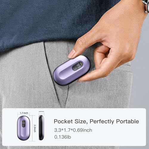 coldSky Hand Warmers Rechargeable 2 Pack, Magnetic Electric Hand Warmer with Digital Display, Reusable Handwarmers Heat Up to 140¢µ, Portable Pocket Heater Warm Gift for Outdoors, Camping, Hunting