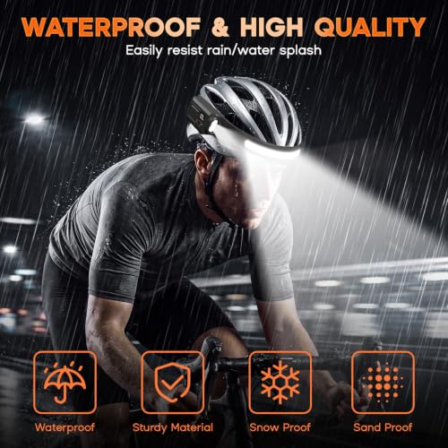 Rechargeable LED Headlamp 4 Pack with Motion Sensor, 230° Wide Beam - Black