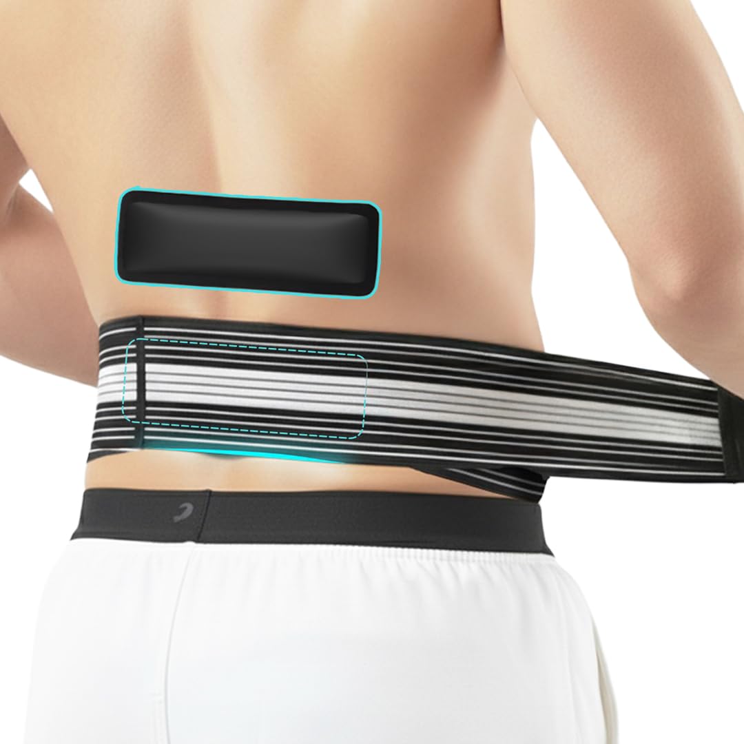 Canviu Back Brace for Lower Back Pain - Immediate Relief from Sciatica, Herniated Disc, Scoliosis - Breathable + Lumbar Support Pad - For Men & Women (Large)
