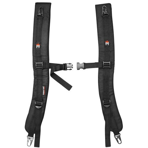 Meister Backpack Straps for 50lb Elite Fitness Sandbag - Weight Rucksack Attachment - Black