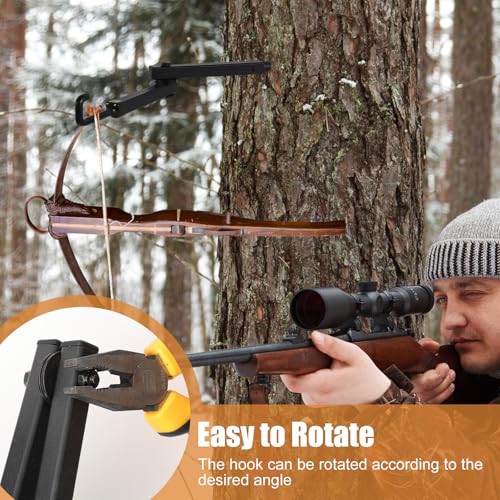 Sadnyy 13-Inch Tree Stand Bow Hanger Set - Black, 3 Pack Hunting Accessories