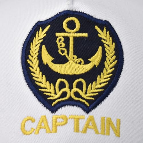 Anchor Embroidered Captain Hat Skipper Boating Baseball Cap - Navy, 2-8