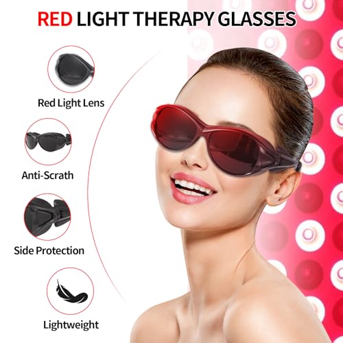 Red Light Therapy Glasses IPL 200-2000nm Eye Protection for Tanning & Light Therapy