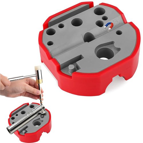 SEDY Universal Bench Block with Non-Marring, Magnetic Bench Block Armorers with Multi-Hole Slip-Resistant for Maintenance