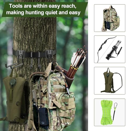 DoubleCare Tree Stand Hunting Harness with Adjustable Metal Hook - Medium