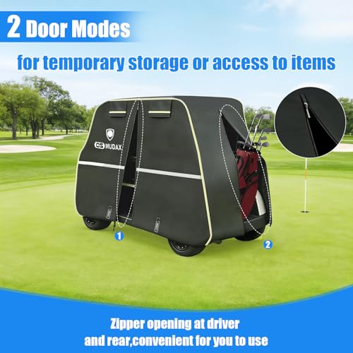 L-Fit Waterproof Golf Cart Cover for 2+2/4 Passenger Carts - Heavy Duty Windproof