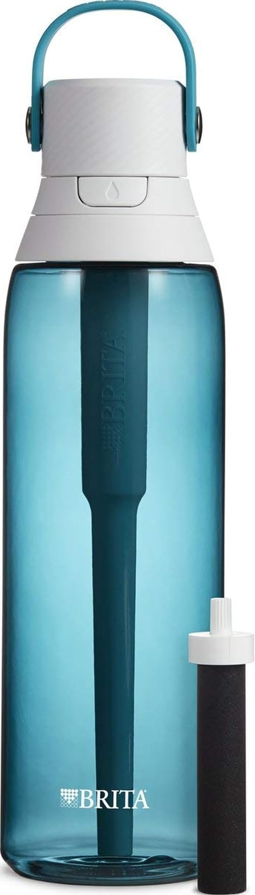 Brita 26 oz Hard-Sided Water Bottle with Filter – Sea Glass (Sea Glass+26 Oz)