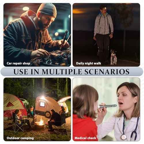 12 Pack LED Penlight Bulk, Pocket Flashlight with Clip, Aluminum Pen Flashlights Mini Pen Light for Nurses Hospital Outdoor Camping Emergency Hiking (Silver Gray)