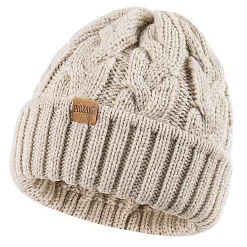 Womens Winter Knitted Beanie Hat Knit Warm Skull Cap Skull Cap Beanie for Women 2 Packs