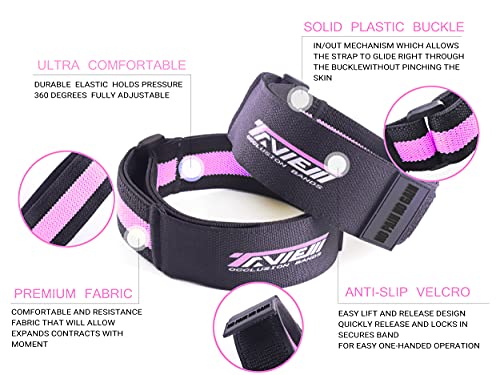 Pink Occlusion Bands for Women Glutes & Hip Building - Blood Flow Restriction Fitness Bands