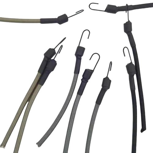 Helmet NVG Bungee Strap, Elastic Rubber Band Cord for ACH/MICH/Ops-Core Fast/Crye AirFrame Tactical Combat Helmet ARC Rails (FG, 11CM/4.33IN)