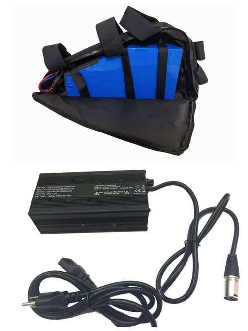 YQJYNVB 72V 20AH Electric Bike Triangle Lithium Battery Pack with 80A BMS and 5A Charger for 3000W E-Bike Motor kit