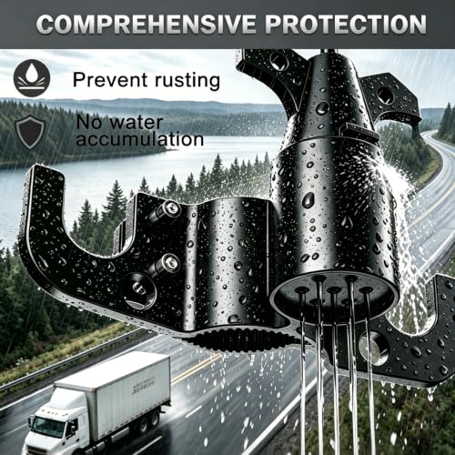 Heavy-Duty Aluminum Trailer Towing Chain Organizer with 7-Way Plug Holder