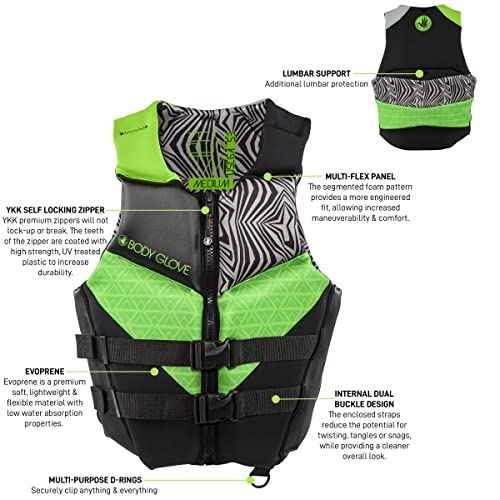 Body Glove Men¡¯s Phantom USCGA Life Jacket PFD-GRN/Gry-L